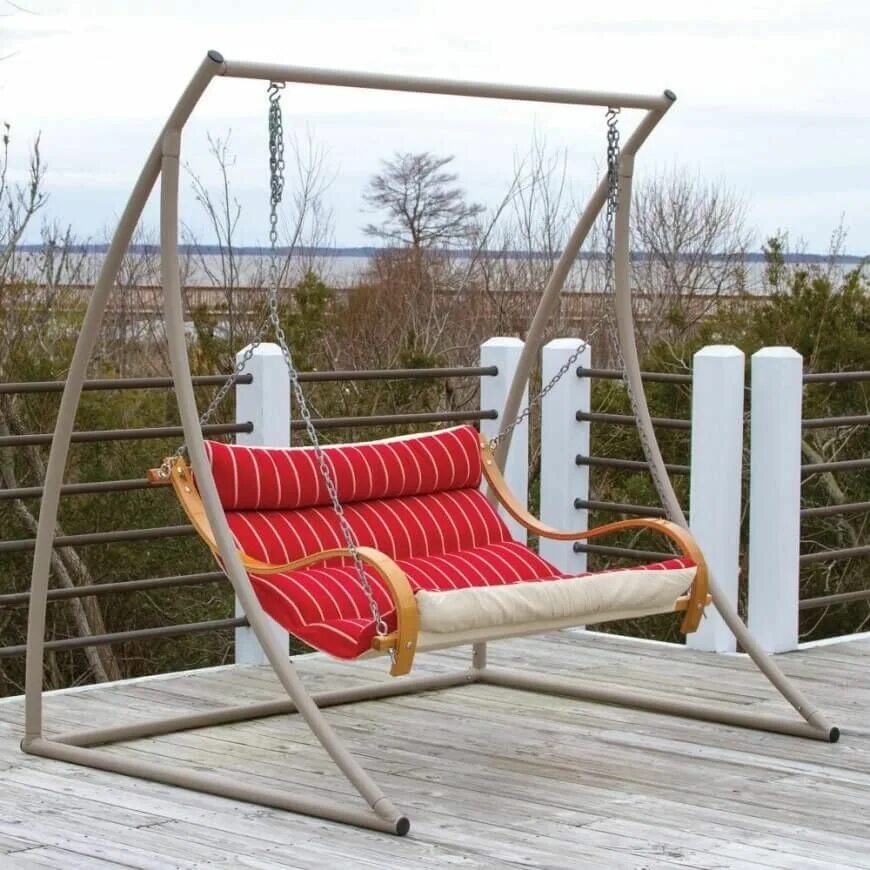 Качалка для дачи фото 35 Swingin' Backyard Swing Ideas Porch swing, Porch swing with stand, Diy porch 