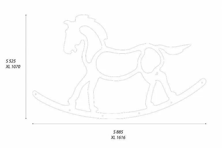 Качалка из фанеры своими руками чертежи BELSI Zoo Лошадка из коллекции Belsi, Дерево - купить с доставкой по России
