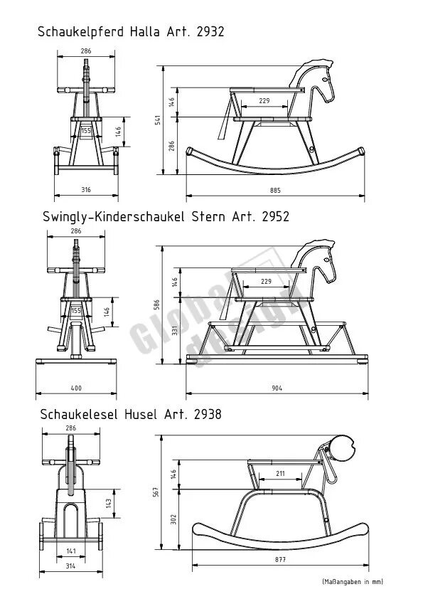Качалка с чертежами своими руками Лошадка-качалка Geuther 2932, 2952