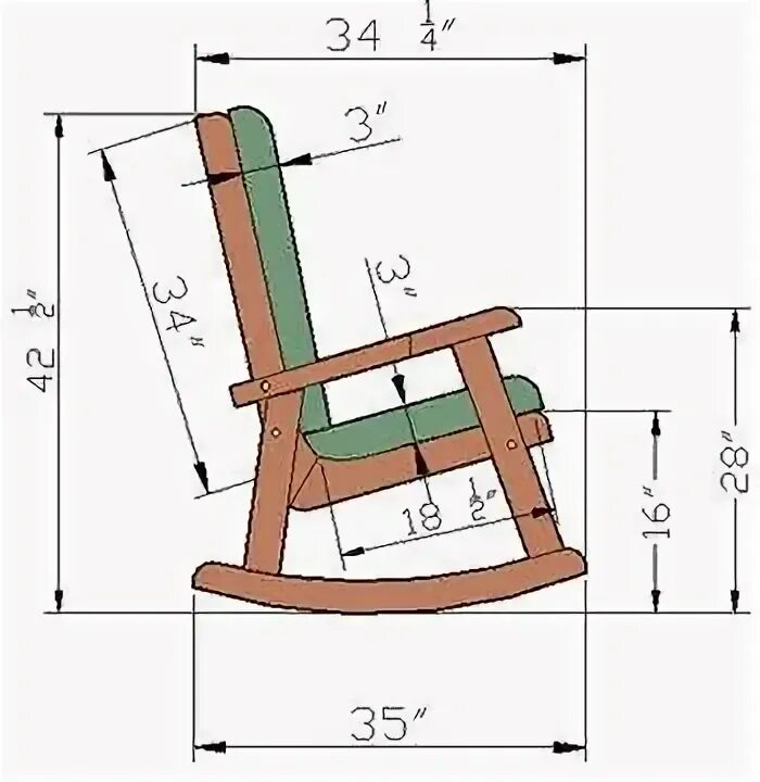 Качалка с чертежами своими руками Мебель с чертежами ВКонтакте Wooden rocking chairs, Diy rocking chair, Chair woo