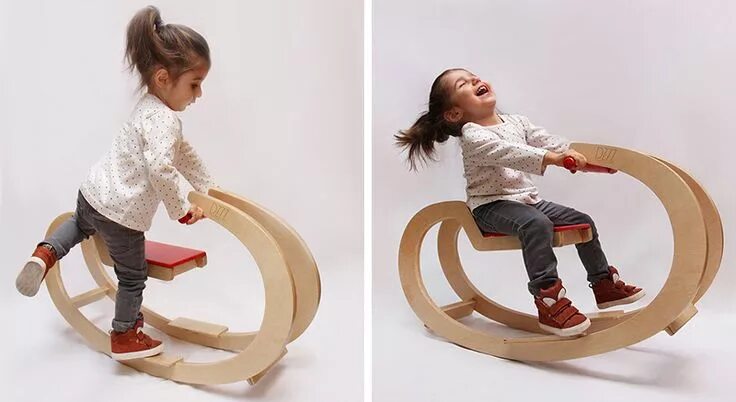 Качалка своими руками фото Nikolay Avakov Designs A Fun Rocker For Kids Kids wood, Kids furniture, Baby fur