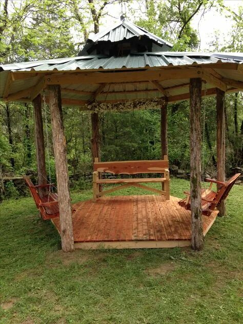 Качающаяся беседка своими руками Top 10 rustic gazebo ideas and inspiration