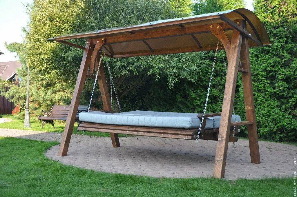 Качель садовая деревянная своими руками фото Садовая мебель, garden furniture, Красноярск, улица Пограничников, 12Г - Yandex 