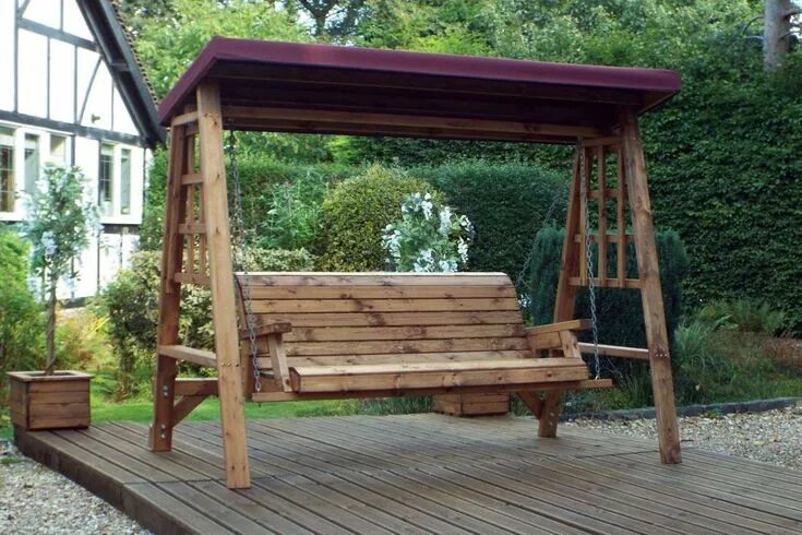 Качель садовая своими руками фото 12 Impressive Wooden Outdoor Swing Seat Photos