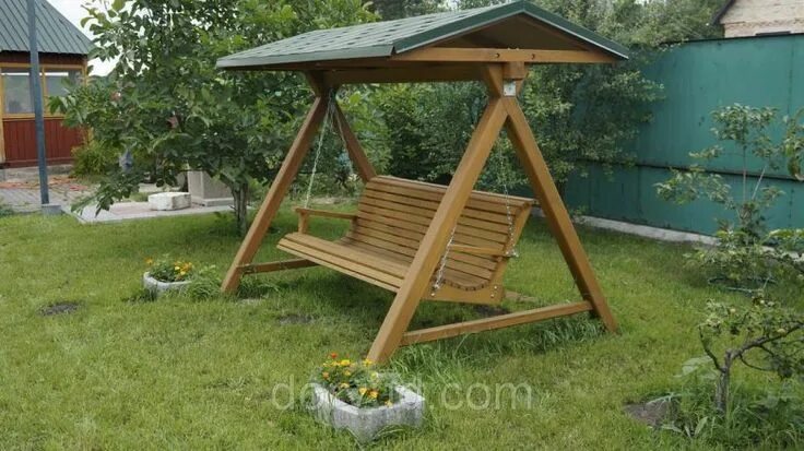 Качель садовая своими руками фото Идеи детских качелей для дачи Hanging swing chair, Yard swing, Wood diy