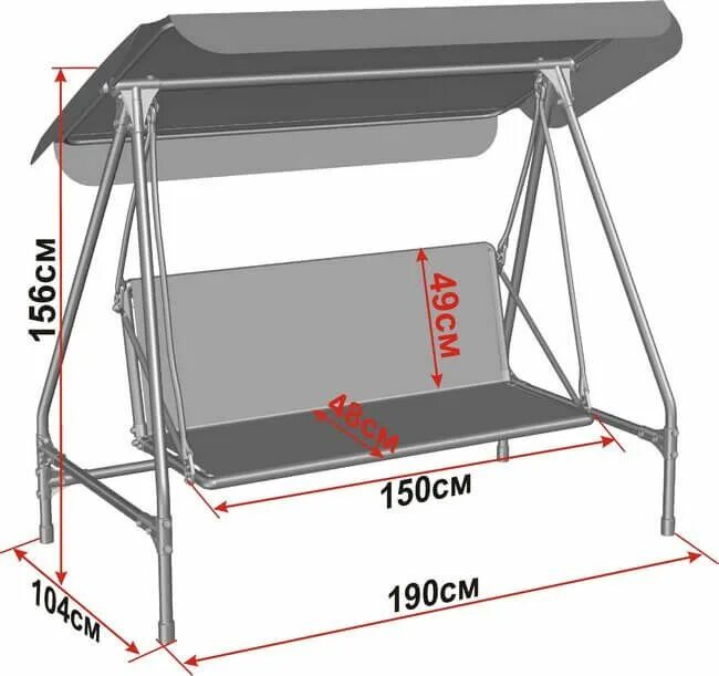 Качелей для дачи своими руками чертежи Standard Useful Swing Seat Dimensions - Engineering Discoveries Metal furniture 