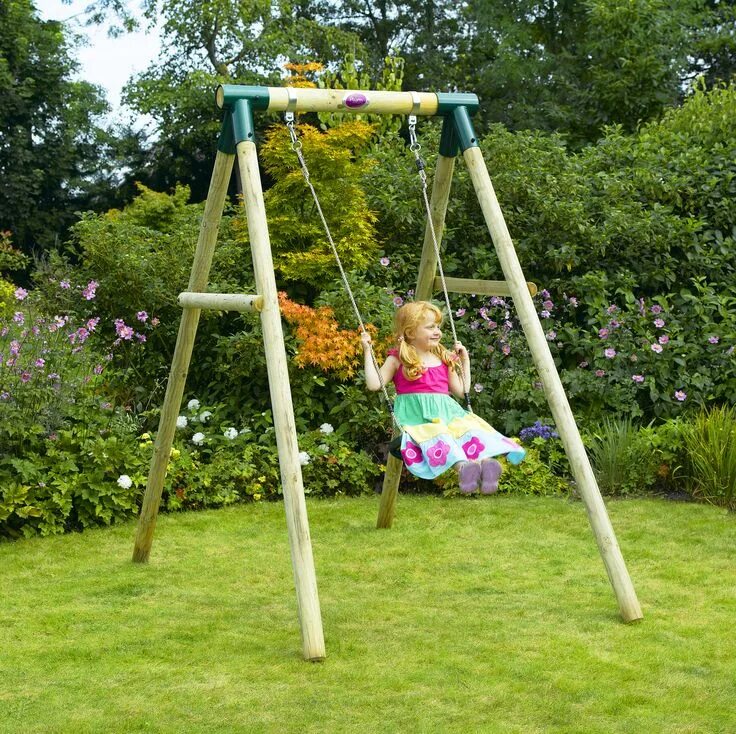 Качели детские для дачи своими руками Plum Bush Baby Wooden Swing Set 27032 http://www.activitytoysdirect.com/plum-pro