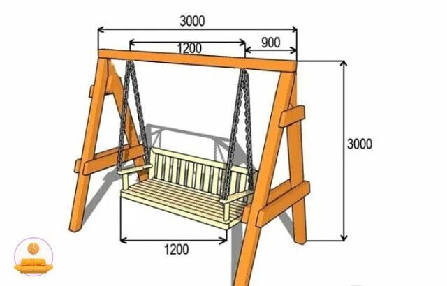 Качели для дачи чертежи фото Оптимaльный чертеж для изготовления качелей! OK.RU