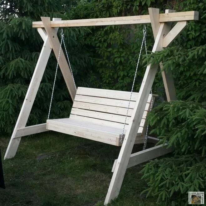 Качели для дачи своими руками дачные идеи Garden swing seat, Garden seating, Garden swing