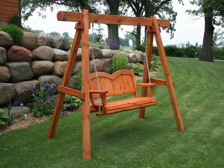 Качели для дачи своими руками Garden Swing Plans Garden Free Porch Swing Plans Bahçe salincaği, Banklar, Salın