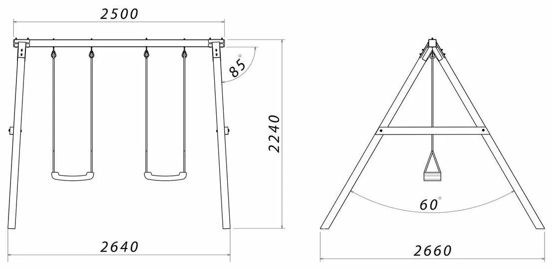 Качели для дома чертежи САМСОН Деревянные качели Конго - купить в интернет-магазине по низкой цене на Ян