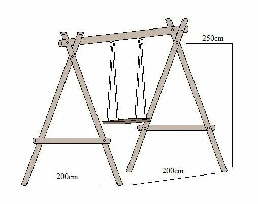 Качели из бруса своими руками чертежи Schaukel selber bauen Schaukel garten, Schaukel, Kinderspielzeug für draußen