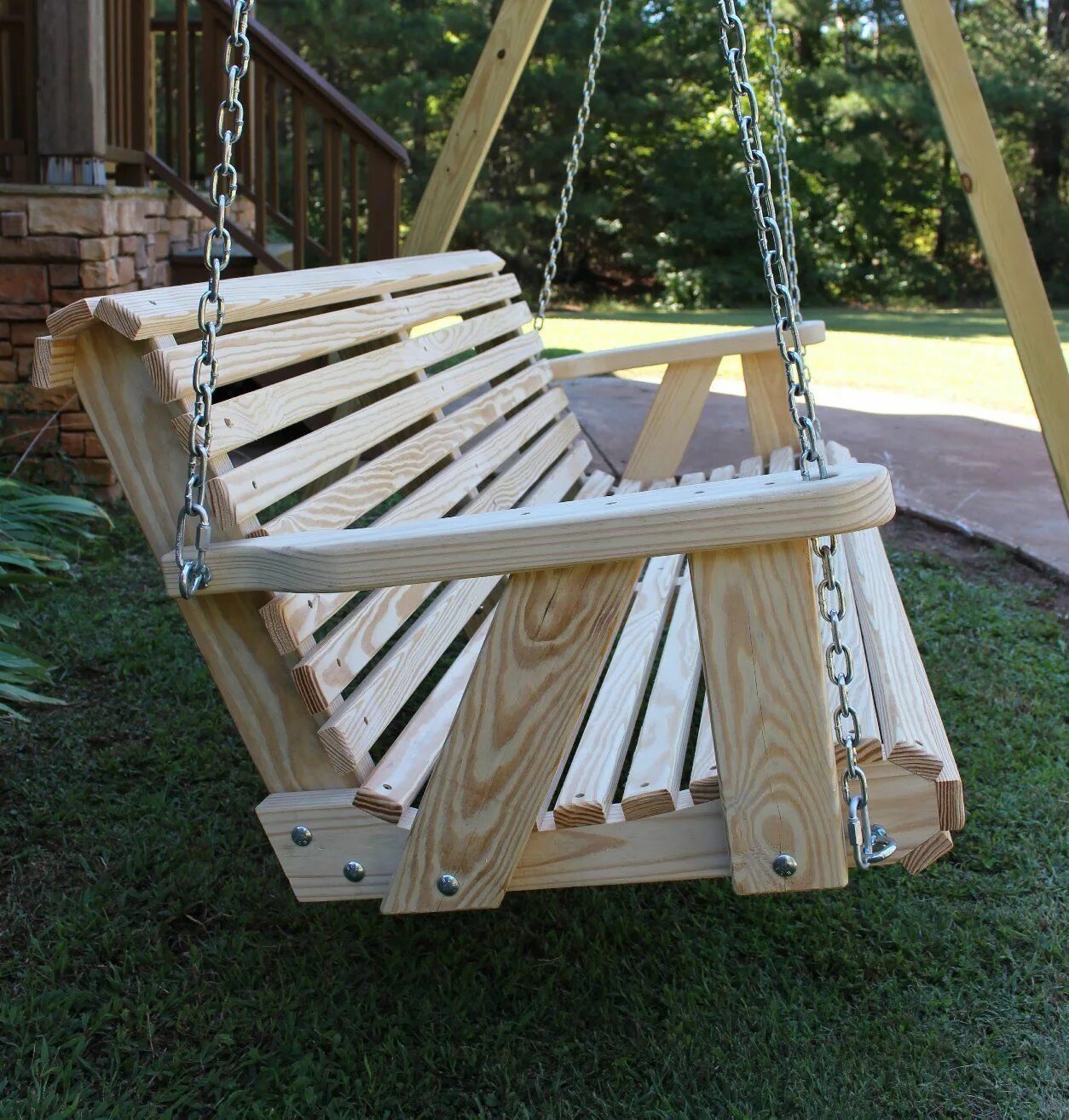 Качели из дерева фото чертежи 5ft porch swing OFF-54