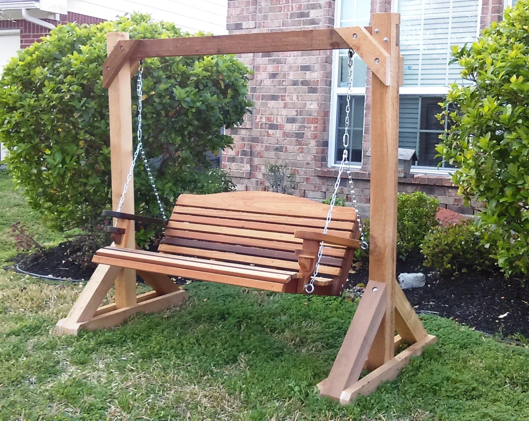 Качели из дерева своими руками для дачи Porch swing frame, Porch swing plans, Porch swing with stand