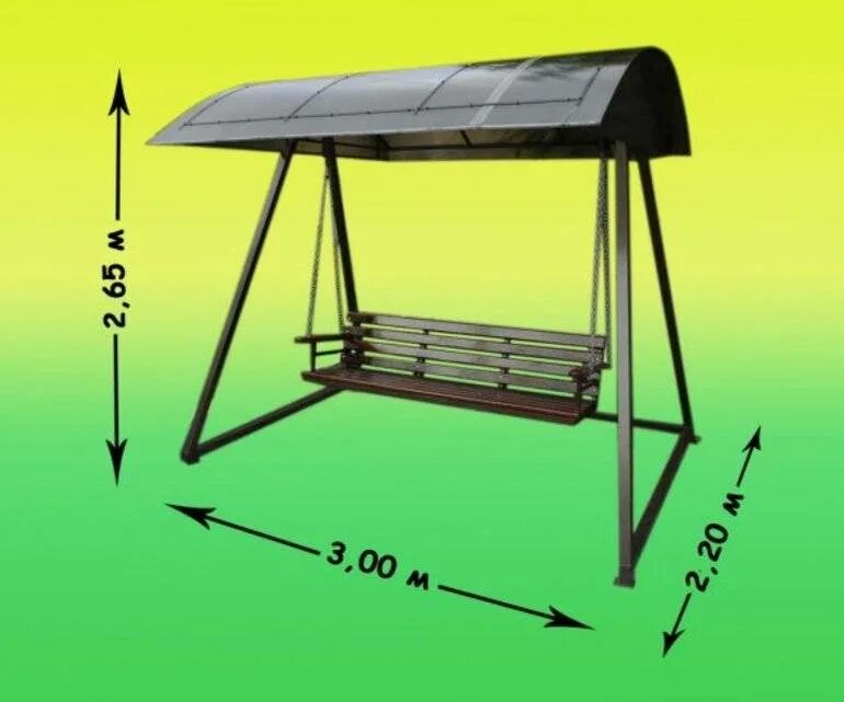 Качели из профильной трубы своими руками чертежи Садовые качели своими руками - как сделать уличные качели для дачи: виды, размер