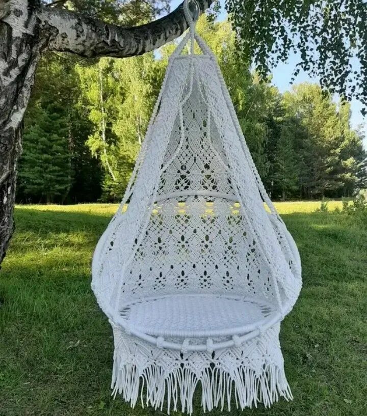 Качели макраме своими руками для дачи Кресло качель Macrame furniture, Macrame swing, Macrame decor