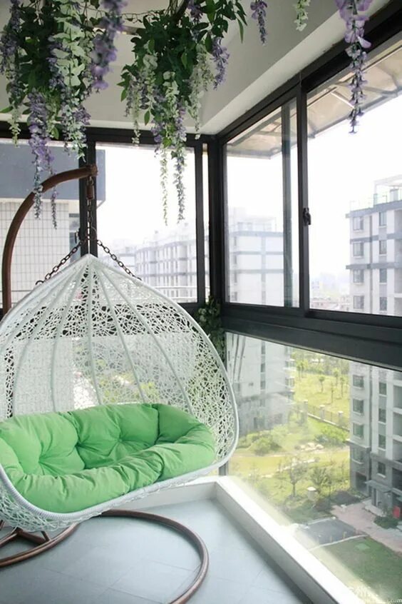 Качели на балконе фото Poltrone a dondolo da giardino Magazine Fillyourhomewithlove Balcony decor, Home