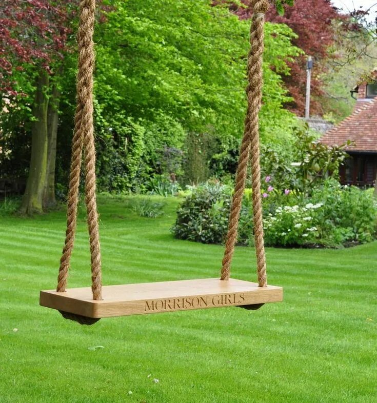 Качели на даче фото Personalised Large Oak And Rope Swing By The Oak & Rope Company in 2022 Personal