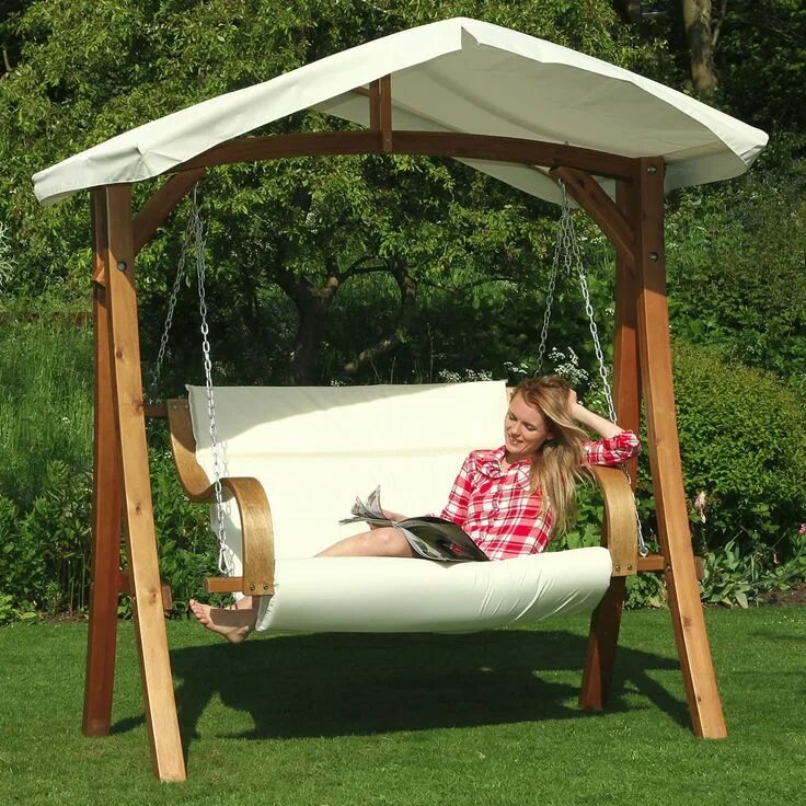 Качели на даче фото Swing Chair With Canopy Terrassen schaukel, Terassenideen, Verandaschaukel