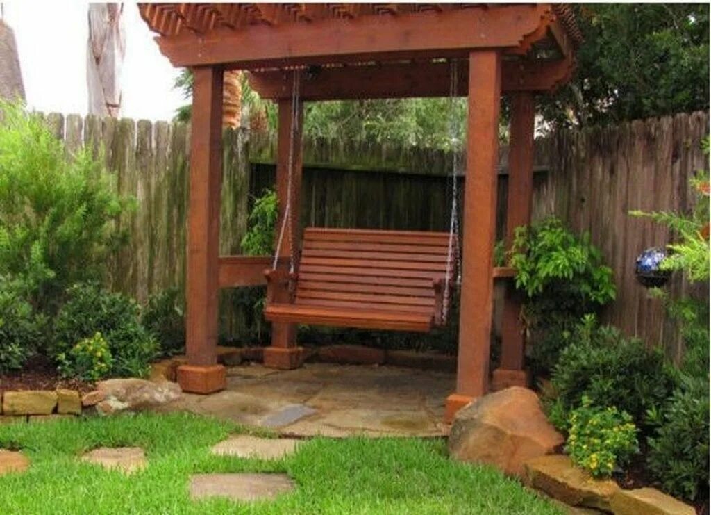 Качели на садовом участке фото 48 Fabulous Diy Backyard Gazebo Design And Decorating Ideas Swings Outdoor pergo