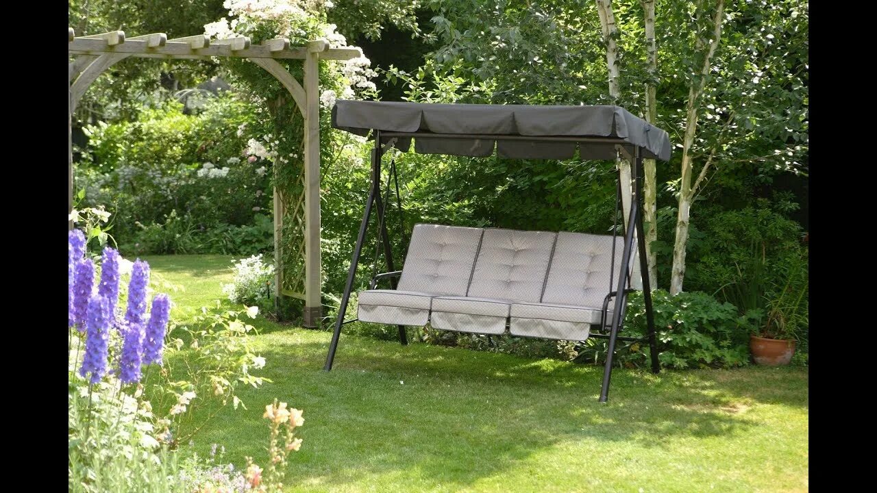 Качели на садовом участке фото garden swing bench - YouTube