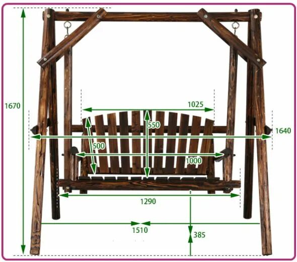 Качели садовые деревянные фото и чертежи Схема для золотых рук #СадовыеКачели Интересный контент в группе Сельские будни 