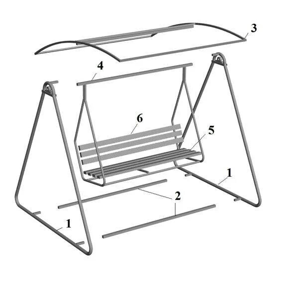 Качели своими руками из металла чертежи Садовые качели из металла, дерева своими руками: чертежи