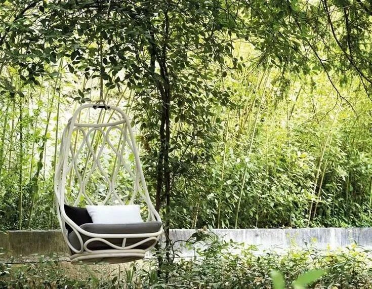 Качели в ландшафтном дизайне фото Bahçe Salıncak Modelleri - Ağaca Asılmış Salıncak Garden swing, Swing chair outd