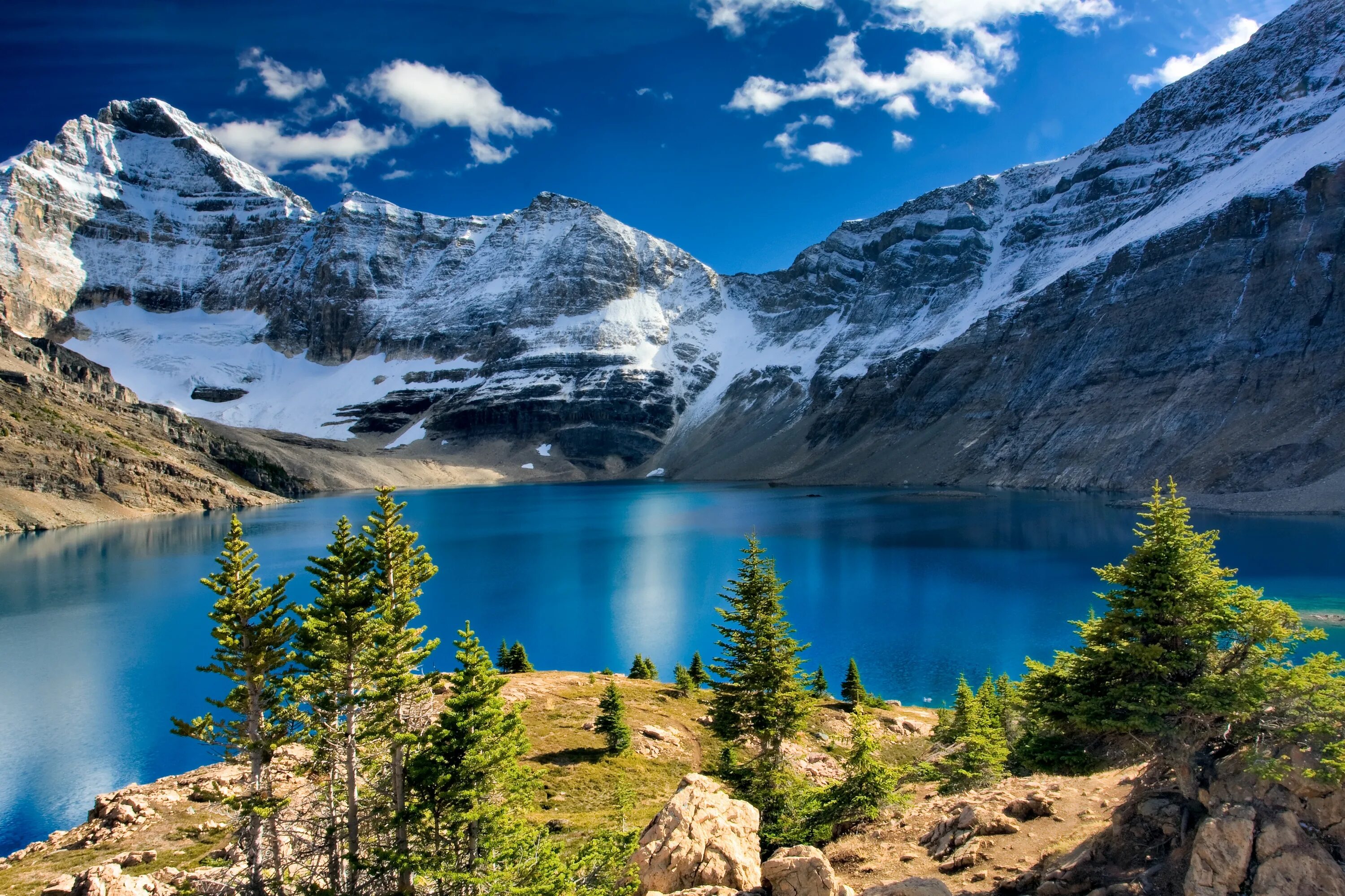 Качестве фото для рабочего стола Wallpaper : lake, mountains, rocks 3839x2558 - - 1014412 - HD Wallpapers - WallH