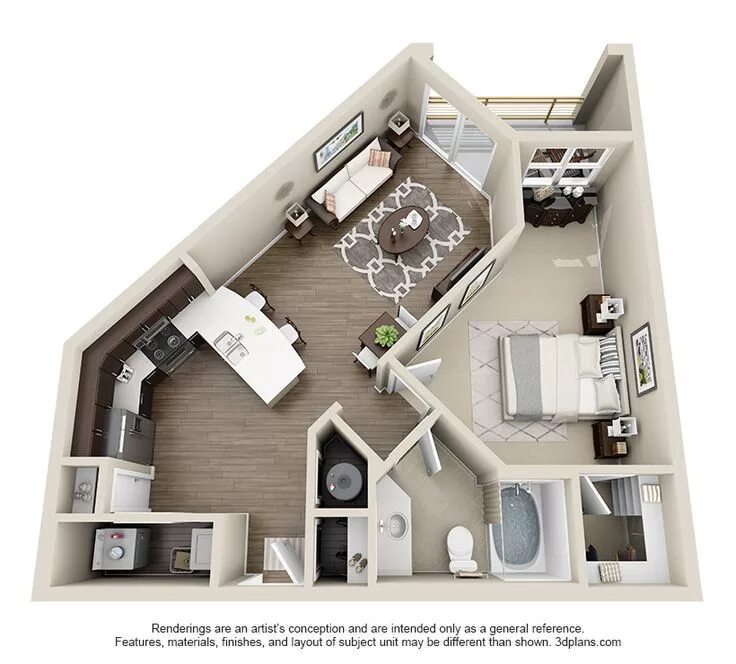 Качественная планировка квартир The floor plan for this great 1 bedroom 1 bath 710sf apartment. The Jackson at E