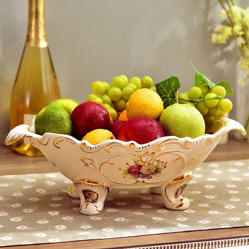 Качественное фото фрукты в вазе A 2017 foot high fruit set decoration practical living room decorative ceramic p