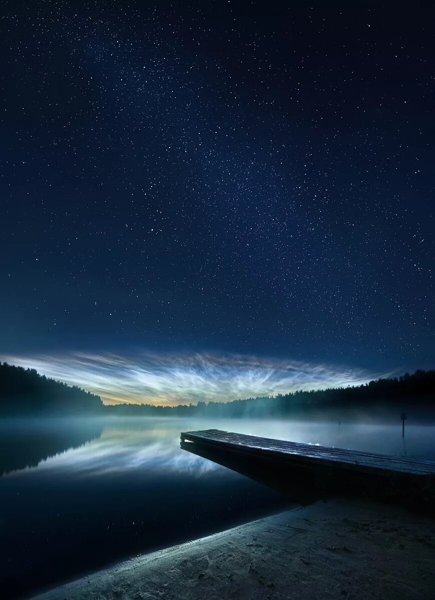 Качественное фото ночь Noctilucent clouds on Behance