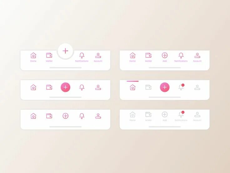 Качество в дизайне интерьера Daily UI - Tab Bars App design layout, Ui design website, App ui design