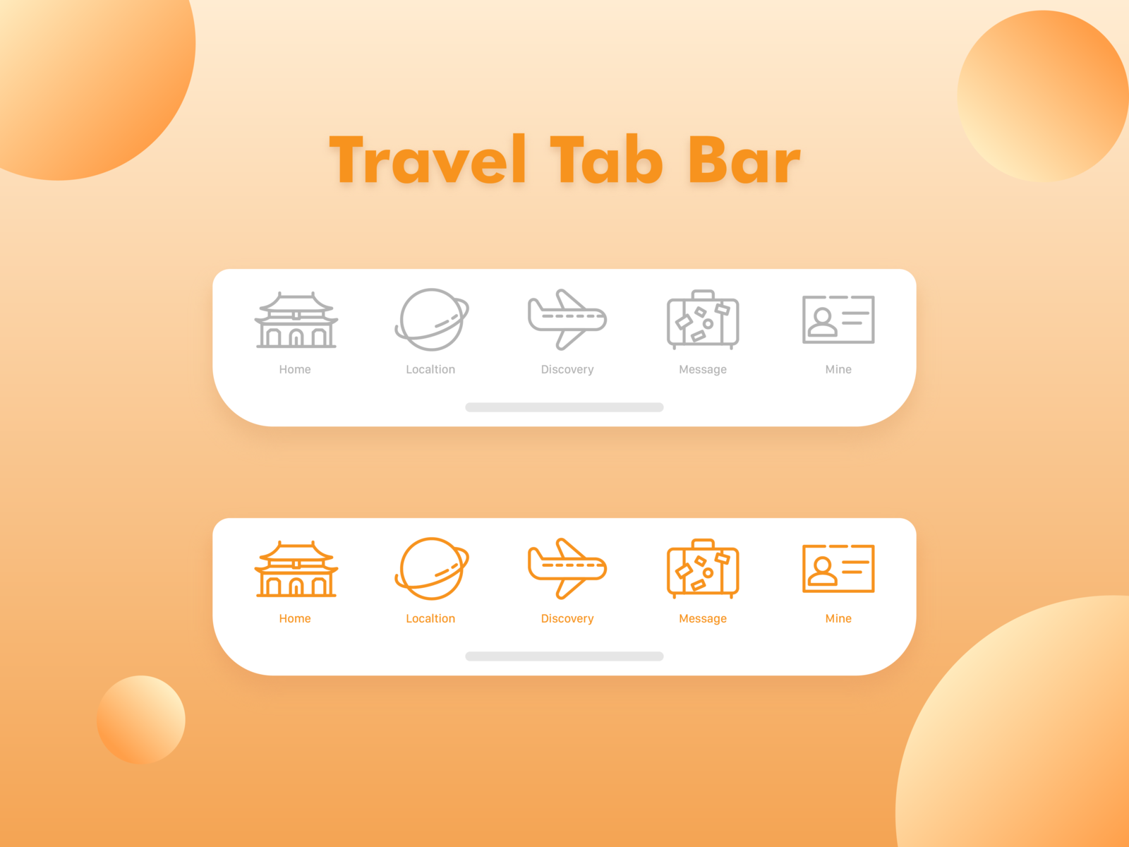 Каф фото Travel Tab Bar by JunWade Ho on Dribbble