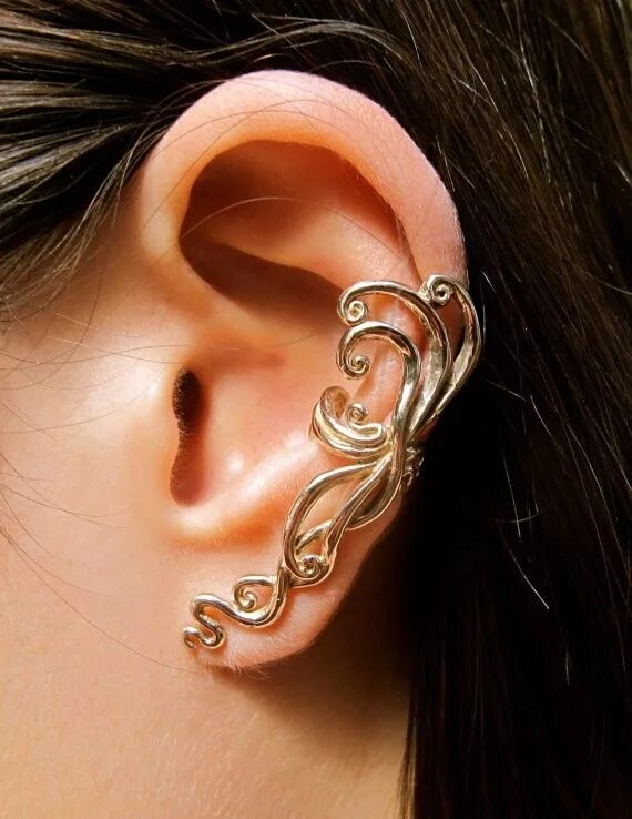 Кафа в ухо фото Épinglé par Wendolyn Unrein sur Ear cuffs Boucles d'oreilles de manchette, Ear c