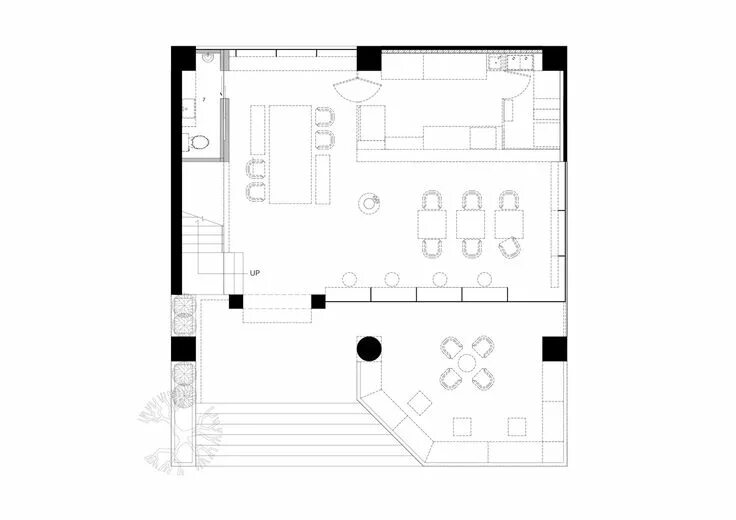 Кафе 200 кв м планировка фото Gallery of Storyline Cafe / Junsekino Architect and Design - 25 Cafe floor plan,