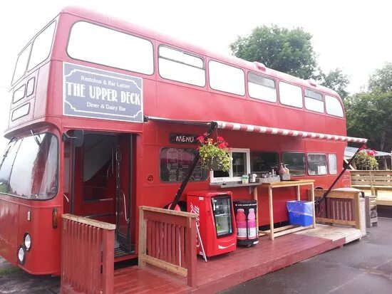 Кафе автобус фото Picture of the Double Decker Bus - Picture of The Upper Deck Diner & Dairy Bar, 