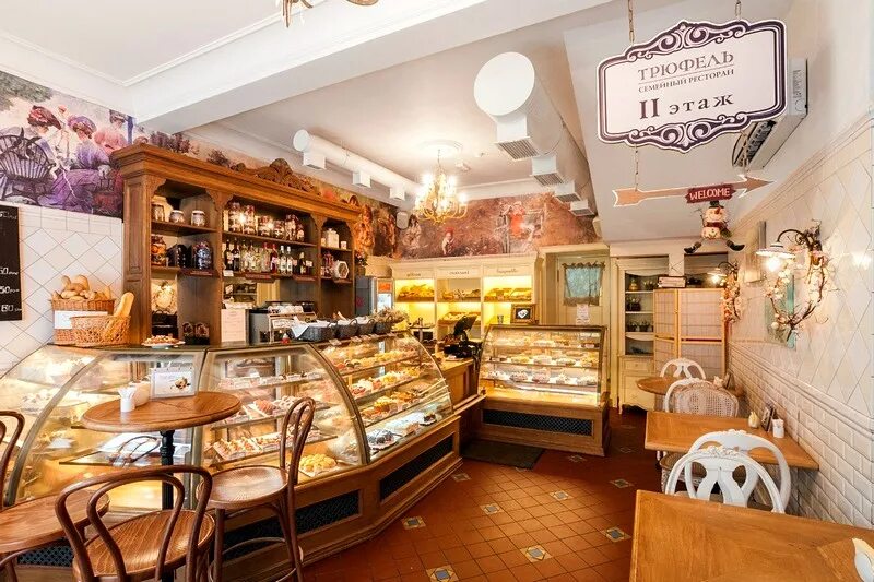 Кафе булочная фото Truffle cafe and cake shop in St. Petersburg