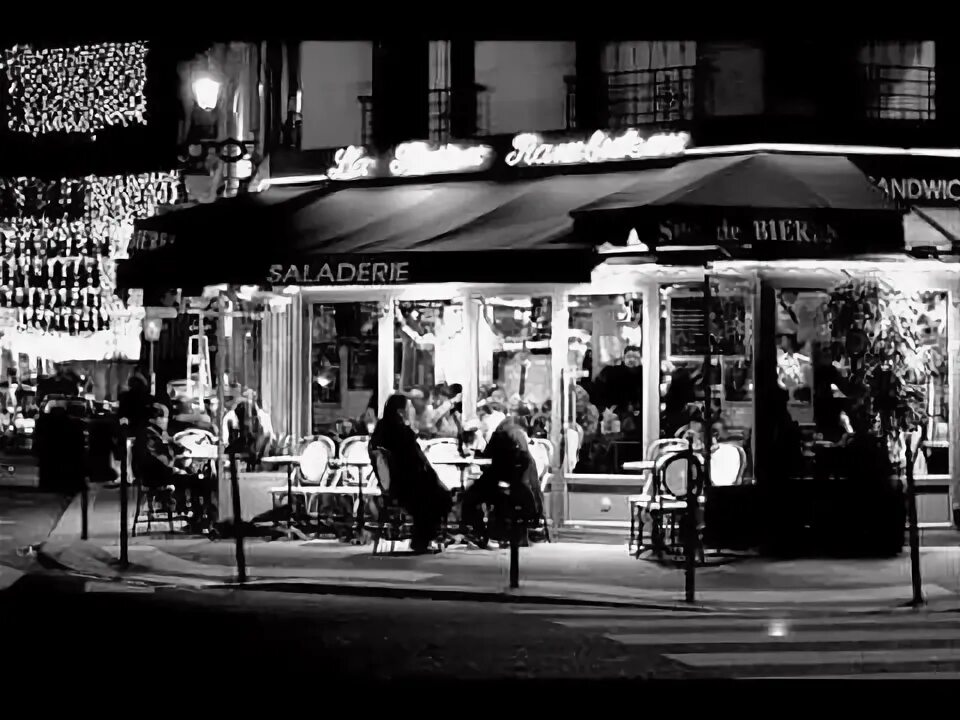 Кафе черно белое фото Paris Slide Show 1 Chillout acoustic jazz track Antiqcool Spookytracks - YouTube