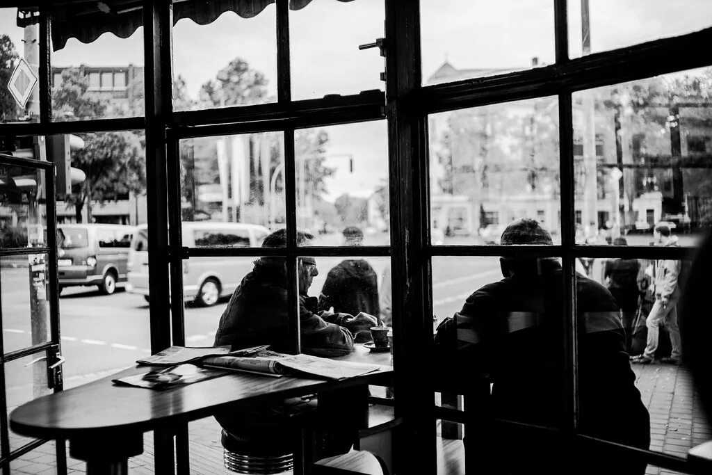 Кафе черно белое фото Coffee break at Cafe Rondo in Bamberg Dr. Matthias Ripp Flickr