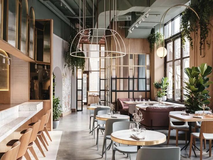 Кафе интерьер москва Moscow's 'The Y' Restaurant Embraces Millennials in Nostalgic Allure Yatzer Cafe