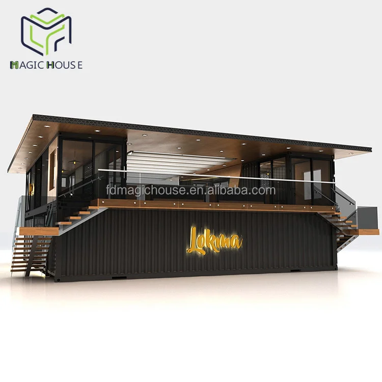 Кафе из контейнеров фото и проекты Magic Huis Draagbare Mobiele Dak Top Restaurant Container Container-restaurant-v