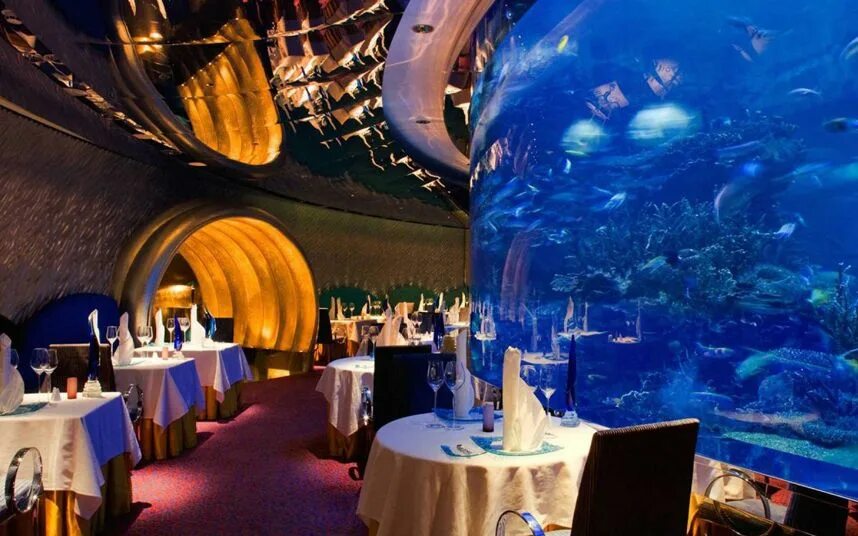 Кафе мира фото The world's most incredible underwater restaurants Underwater restaurant, Burj a