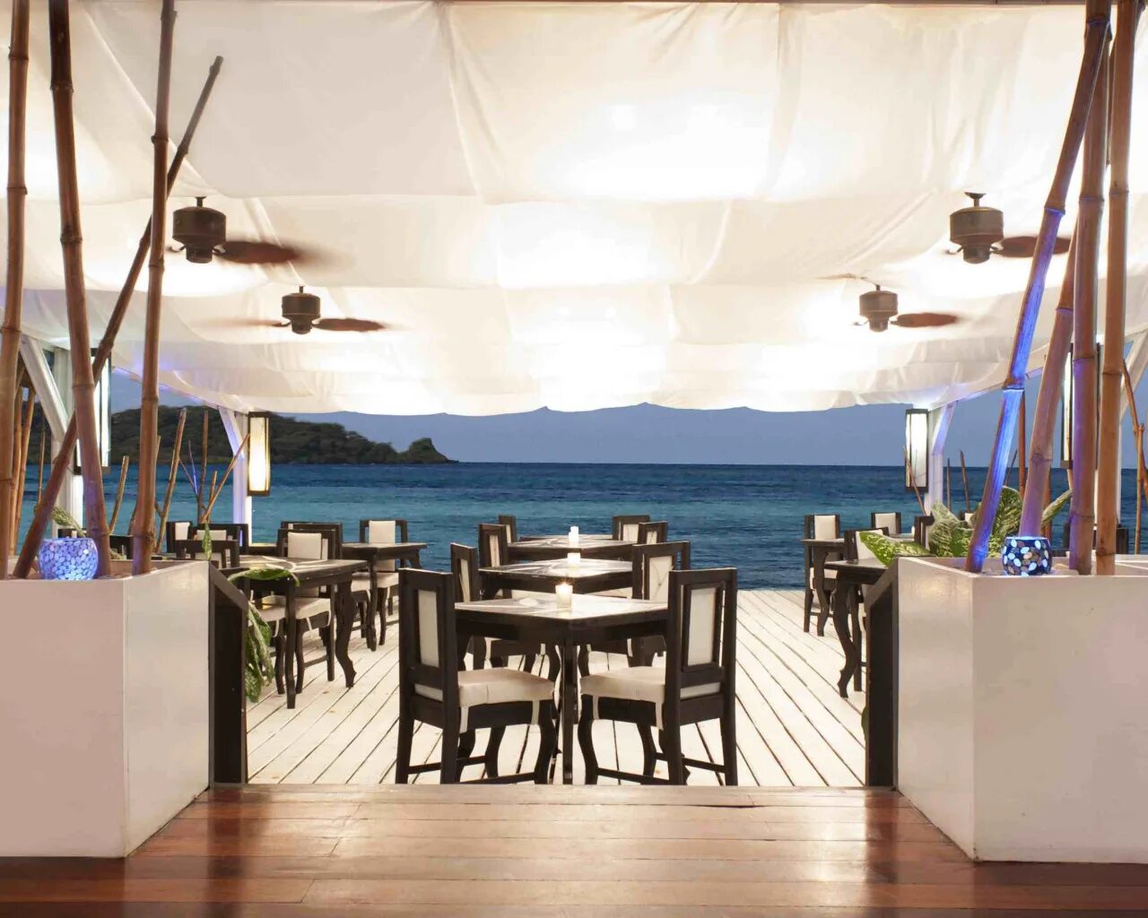 Кафе море фото Скачать обои дизайн, стиль, интерьер, Panama, seafood, restaurant El Limbo, разд