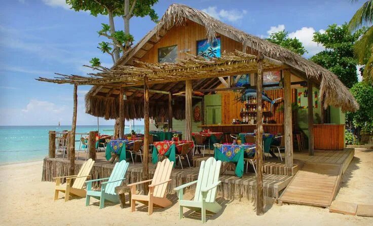 Кафе на пляже фото Beach Bar at Country Country Beach bars, Beach cottages, Beach shack