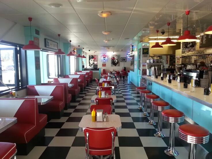 Кафе обычный фото FuckYeahVintage-Retro Diner aesthetic, Retro diner, 50s diner