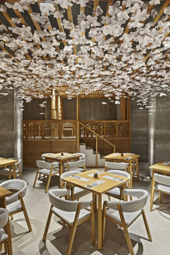 Кафе с необычным интерьером в москве Nozomi Sushi Bar in Valencia, Spain by Masquespacio Yatzer Intérieur restaurant 