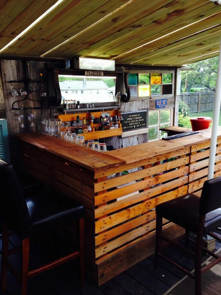 Кафе своими руками фото Pallet bar Pallet bar diy, Diy outdoor bar, Backyard bar