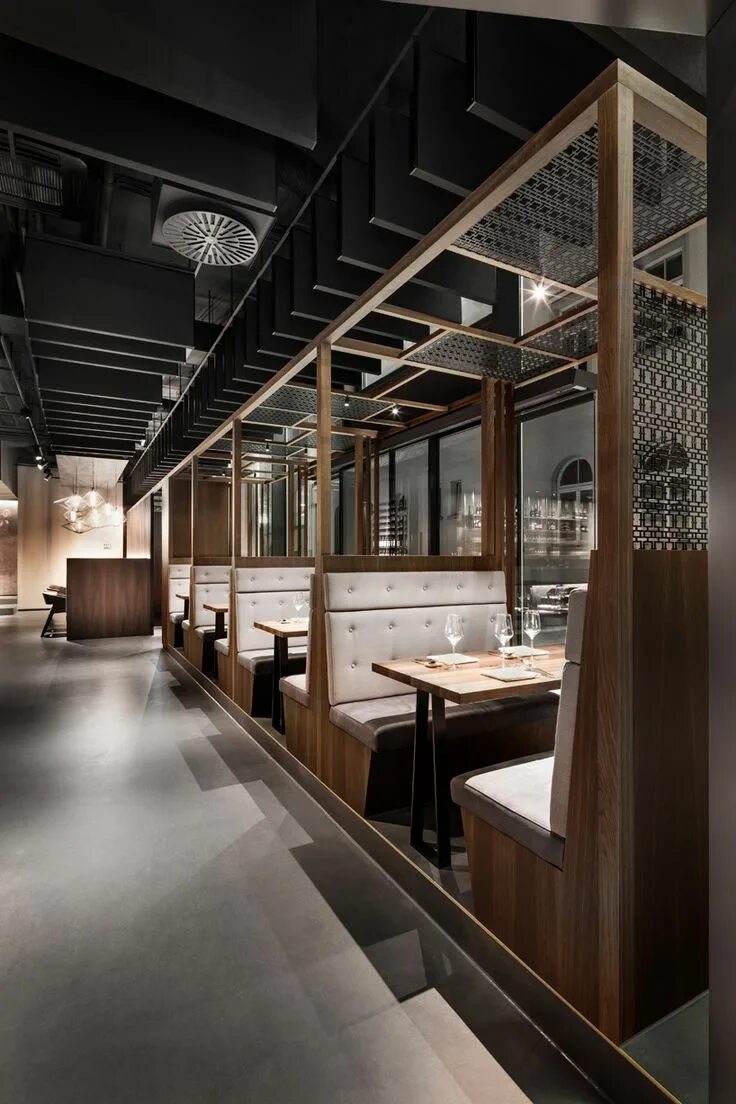 Кафе в современном стиле фото dittel architekten's enso sushi + grill strives for harmony and perfection in it