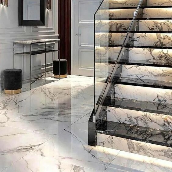 Кафель для лестницы в доме фото 45 Tipos Porcelanato para sua Casa Staircase design, Stairs design, Stairs tiles